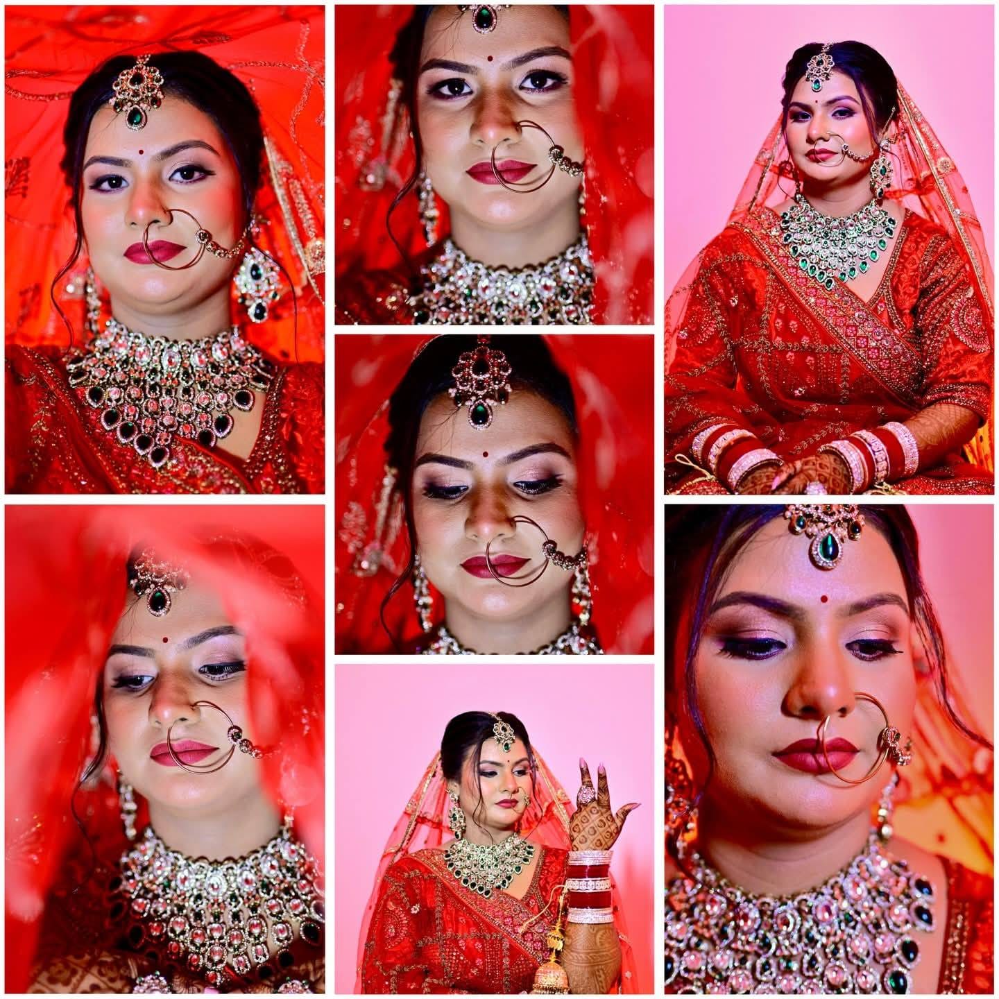 Collage of bridal looks