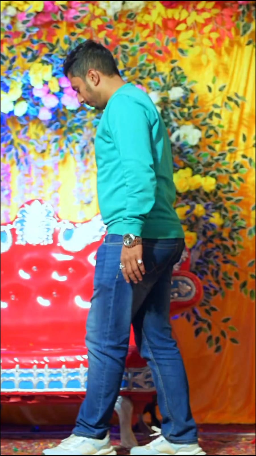 Stage floral backdrop